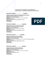 Relatório de Processos (Primeira Comissão)