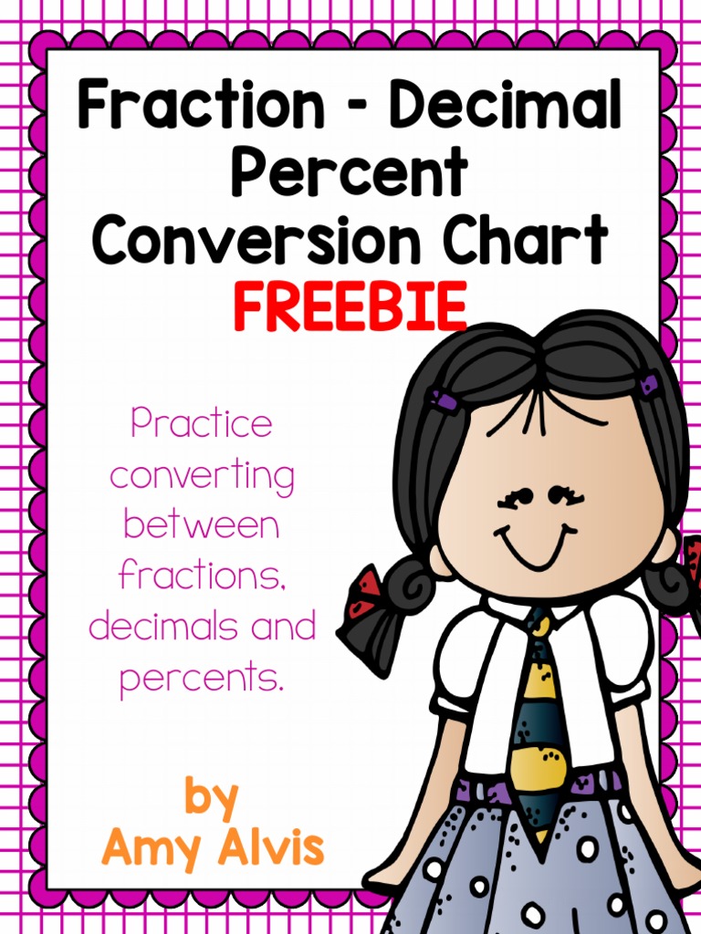 Fraction - Decimal Percent Conversion Chart: Freebie | PDF ...