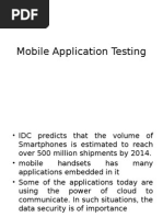 Mobile Application Testing