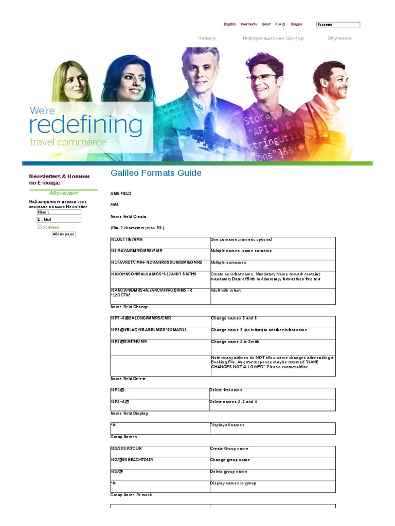 Galileo Formats Guide | PDF | Identity Document | Transport
