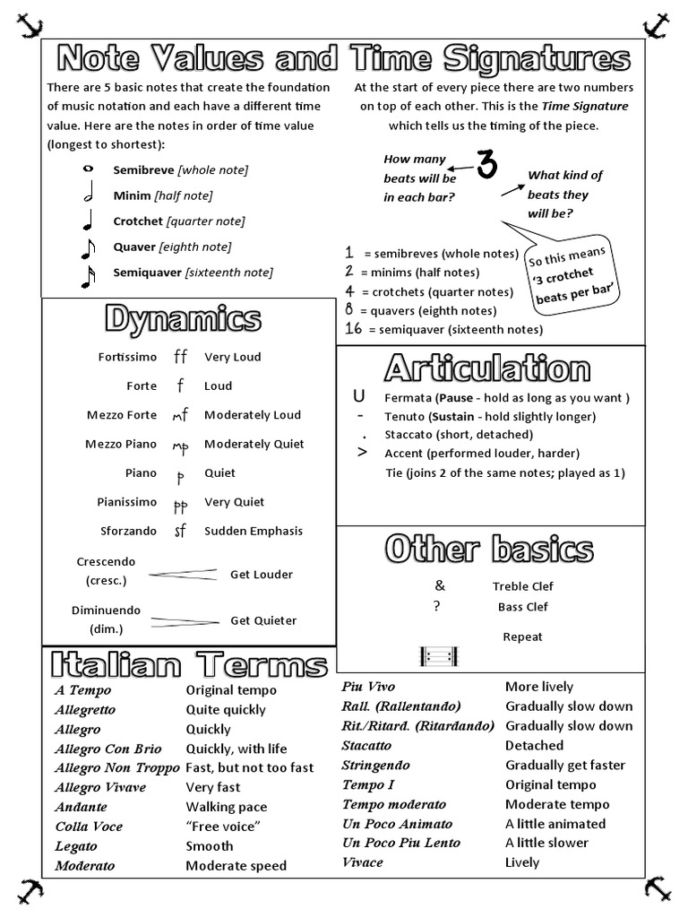 Music Theory Worksheet