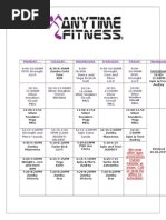LA Fitness Class Schedule Overview | PDF