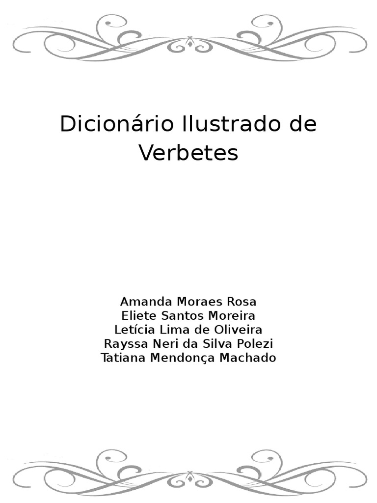 Quantos Verbetes Ha Na Pagina De Dicionario Reproduzida