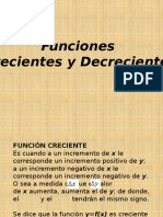 Funciones Crecientes y Decrecientes