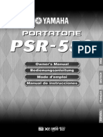Manual Yamaha PSR 550