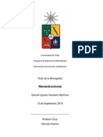 Monografía de Nanoestructuras, Bachillerato 2013.