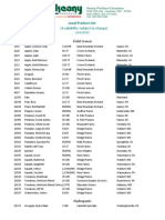 (Availability Subject To Change) : Local Product List