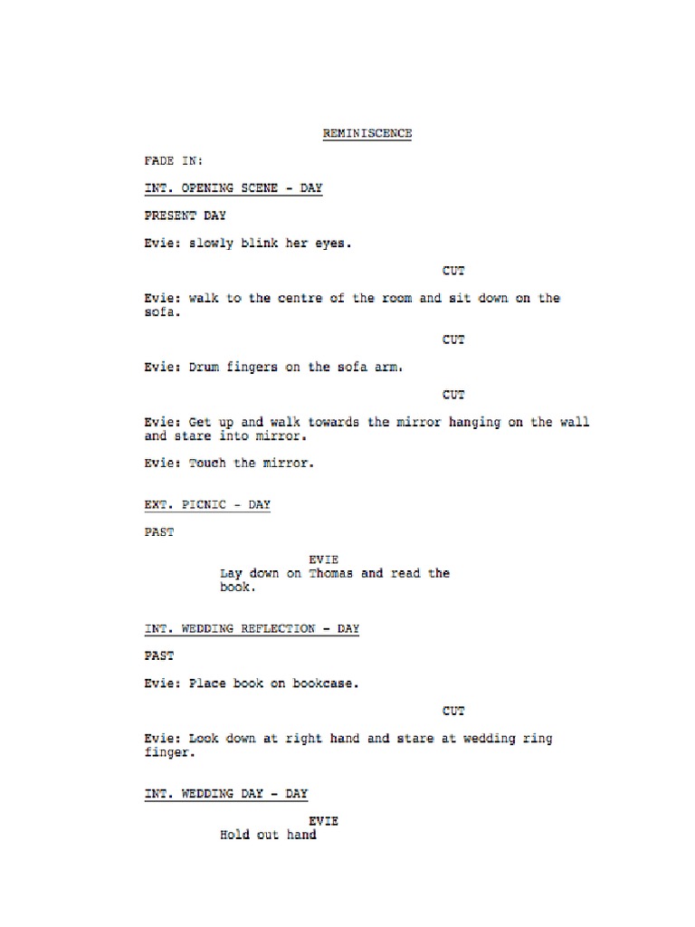 Reminiscence Script | PDF