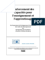 Renforcement Des Capacités Pour L'enseignement Et L'apprentissage