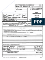 Robert Hollands 2012 Financial Disclosure