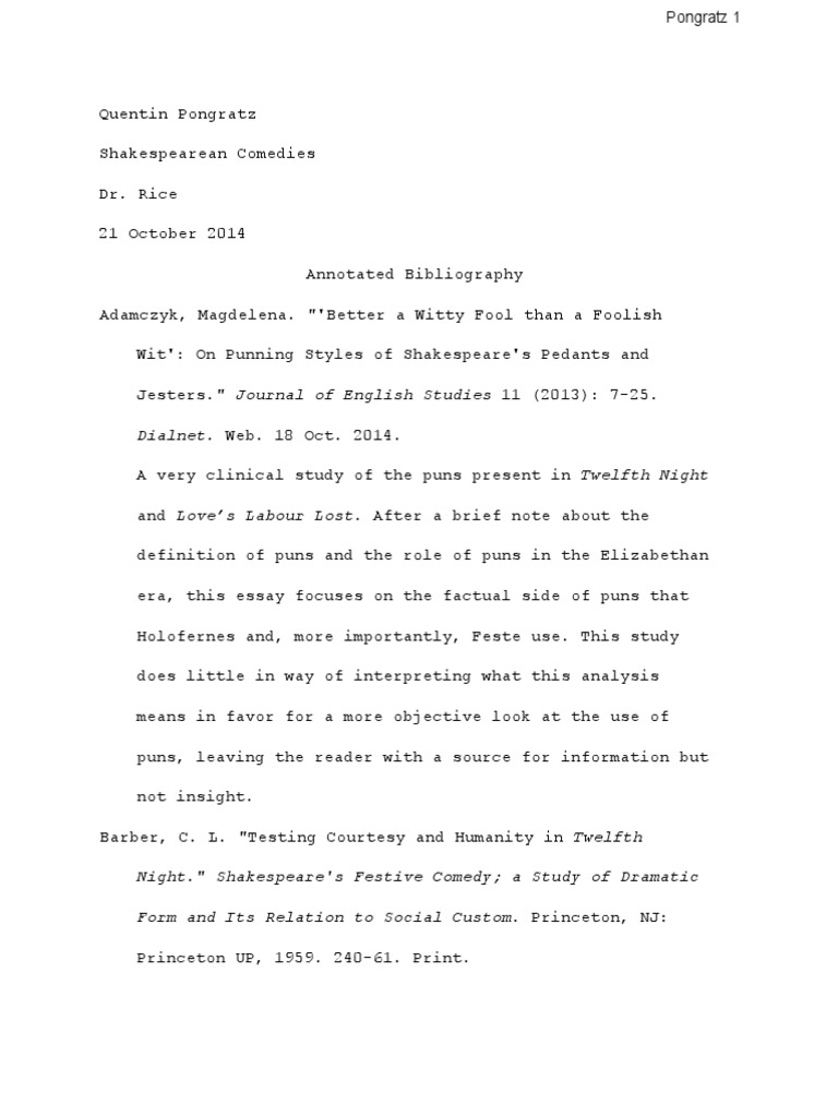 Annotated bibliography night 07 image