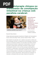 Auriculoterapia Chinesa No Tratamento Da Constipação Intestinal Na Criança Com Paralisia Cerebral