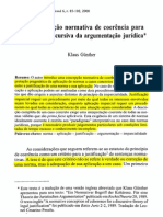 Klaus Günther - Uma Concepção Normativa de Coerência para Uma Teoria