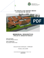 Memorial Descritivo: Projeto Escola de Ensino Médio (12 Salas de Aula)