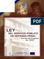 Folleto Ley Del Servicio Publico de Defensa Penal IDPP Decreto 129-97