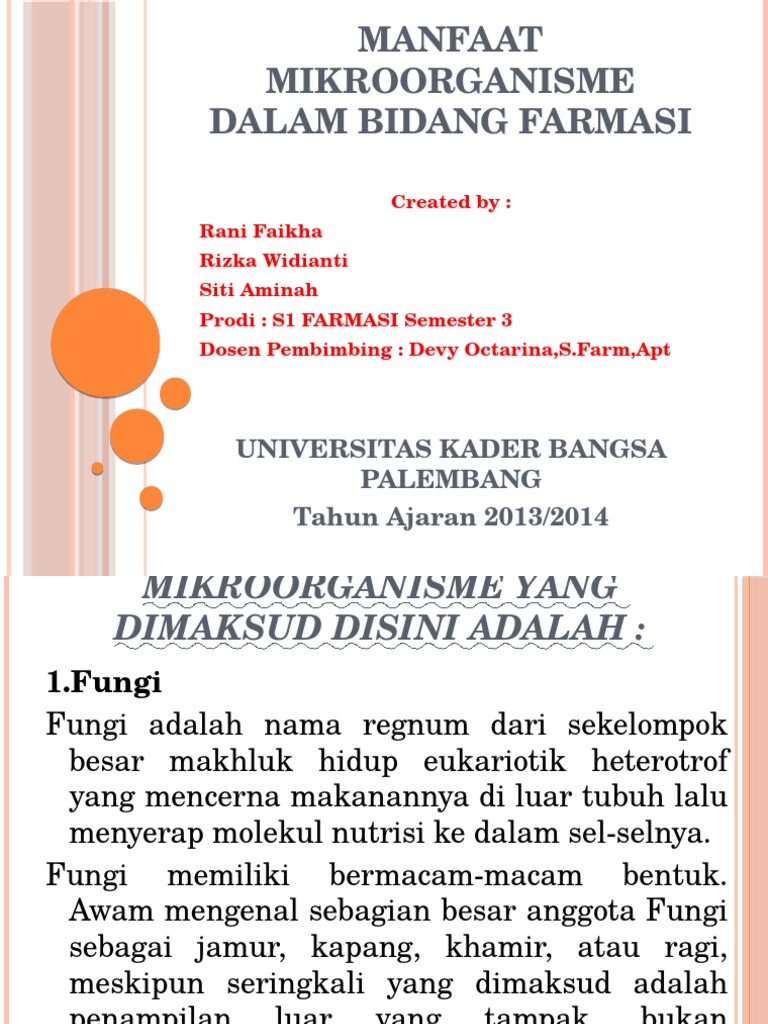 PPT manfaat mikroorganisme
