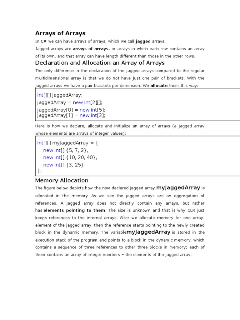 C# Jagged Arrays and Pascal's Triangle | PDF | Array Data Structure ...