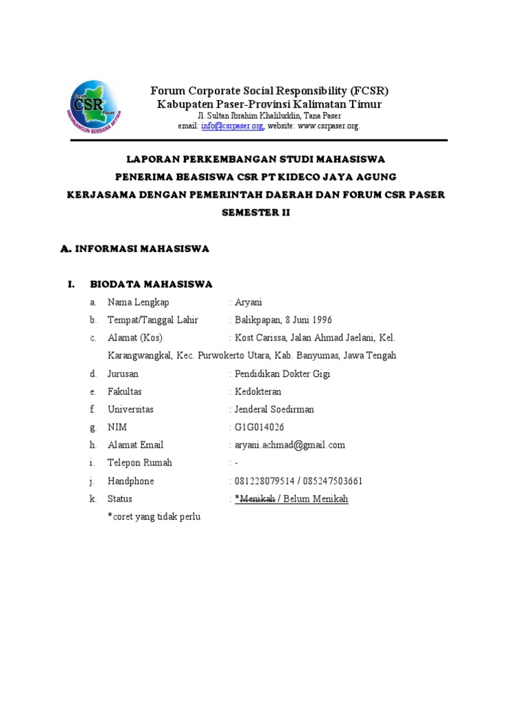Laporan Csr Smt 2