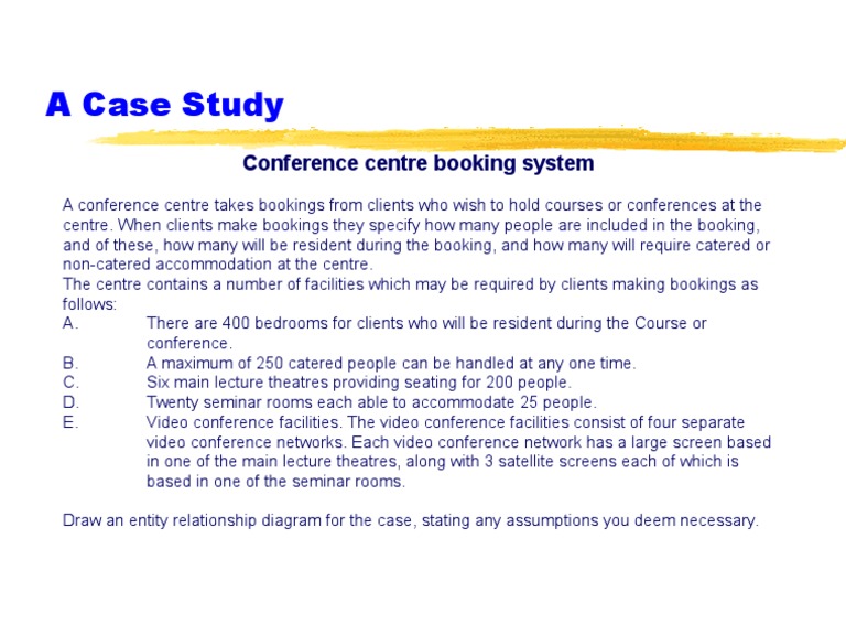 Conference Centre Booking System Case Study | PDF | Business | Computers