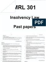 UNISA MRL3701 Insolvency Past Papers