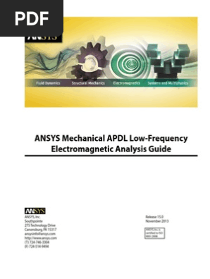 Ansys Mechanical Apdl Low Frequency Electromagnetic Analysis Guide Pdf Magnetic Field Inductance