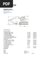 Excavator Sizes Units & Parts