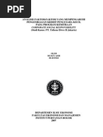 Download Analisis Faktor-faktor Yang Mempengaruhi Pengembalian Kredit Pengusaha Kecil Pada Program Kemitraan Corporate Social Responsibility by Pejantan Tangguh SN283787054 doc pdf