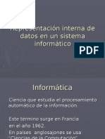 Representación Interna de Datos en Un Sistema Informático