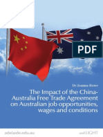 The Impact of The China-Australia Fair Trade Agreement