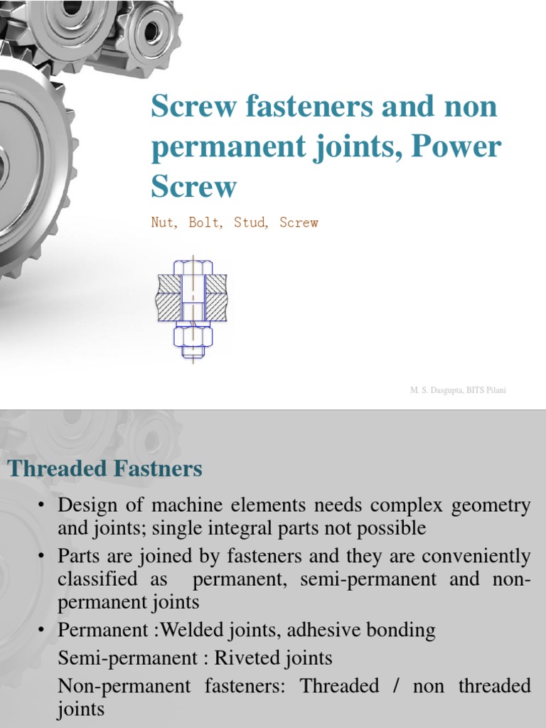 5 - Threaded Fasteners PDF | PDF | Screw | Nut (Hardware)