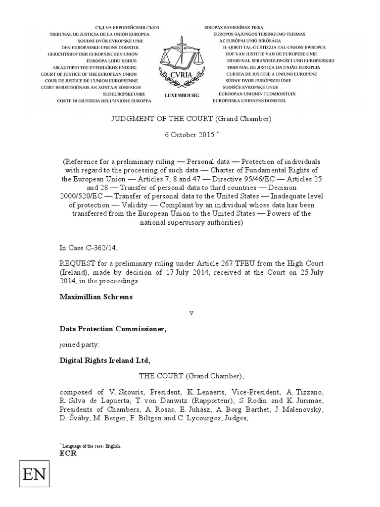 Cjeu Case Law Pdf : STATUTE OF THE COURT OF JUSTICE OF THE EUROPEAN ...