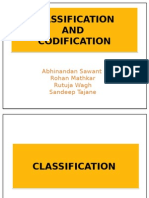 Classification and Codification