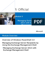 Microsoft Official Course: Managing Exchange Server 2013 With Exchange Management Shell