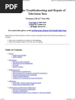 Notes On The Troubleshooting and Repair of Television Sets