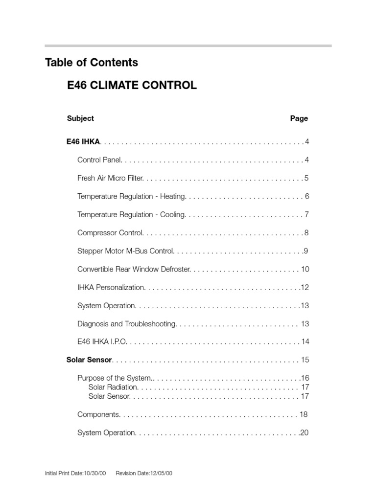 E46 Climate Control PDF Air Conditioning Relay