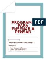 Programa para Enseñar A Pensar