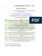 Power System Ieee Project Titles 2015 2016