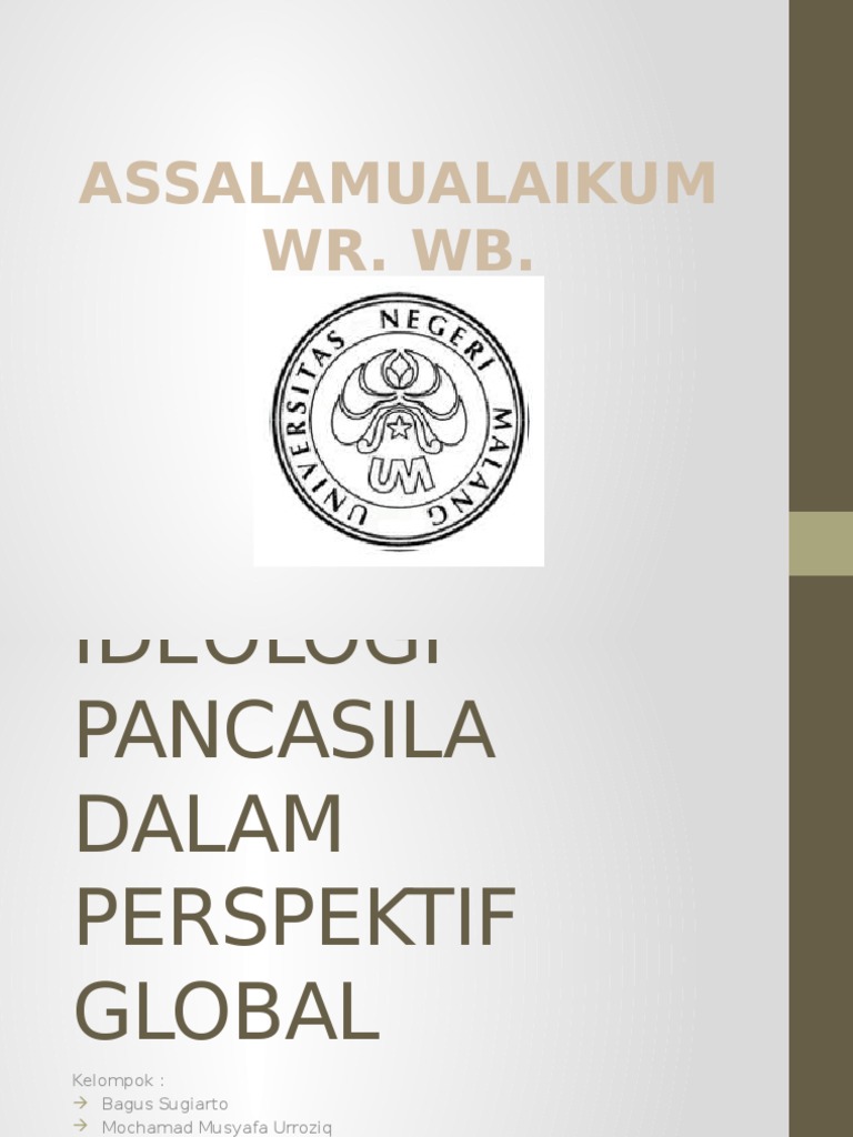 Ideologi Pancasila Dalam Perspektif Global