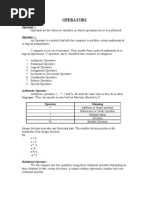 C Operators