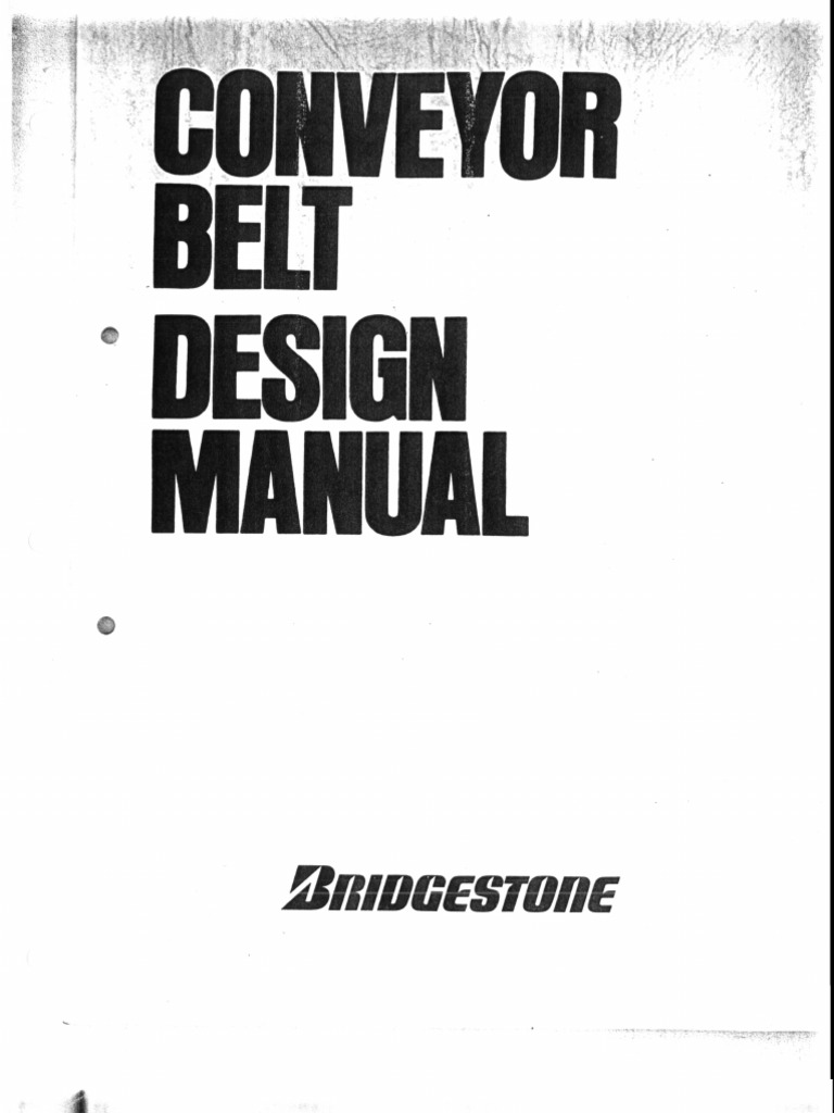 Conveyor Belt Design Manual Bridgestone 1 Pdf