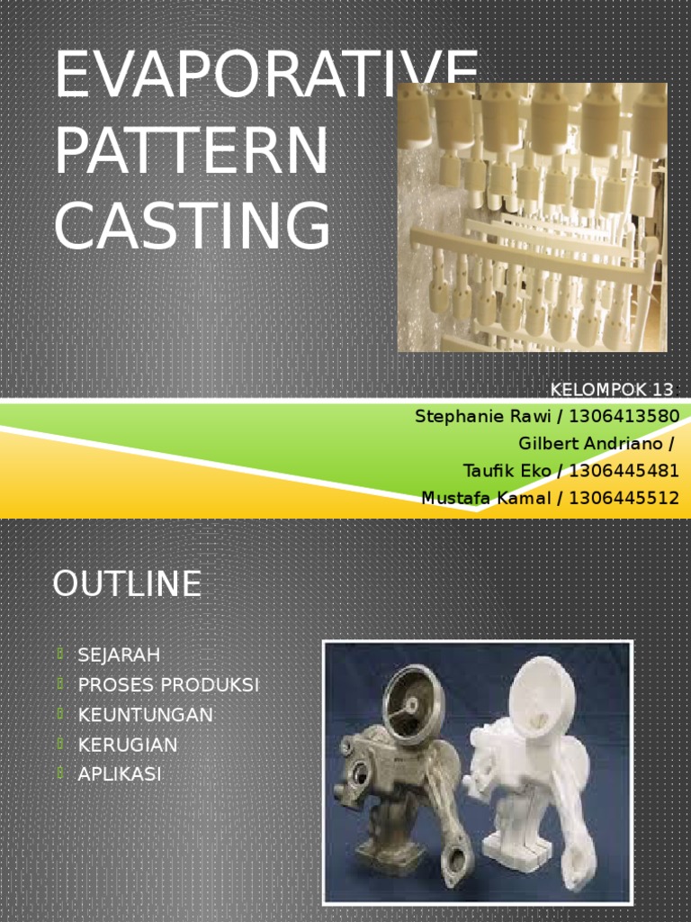 Evaporative Pattern Casting Process | PDF