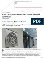 What the Bankers Can Teach Stimulus-Addicted Economists - FT