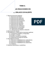 Tema 6. Las Reacciones en El Enlace Covalente