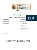 Acknowledgement: Term Paper of Chemistry Topic: - Electro Chemical Series