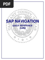 SAP Navigation Quick Reference Card