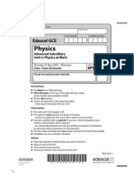 Physics Jun 2009 Actual Exam Paper Unit 2