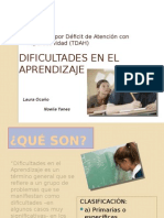 Dificultades en El Aprendizaje