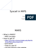 MIPS Syscall and System Calls in MARS Simulator