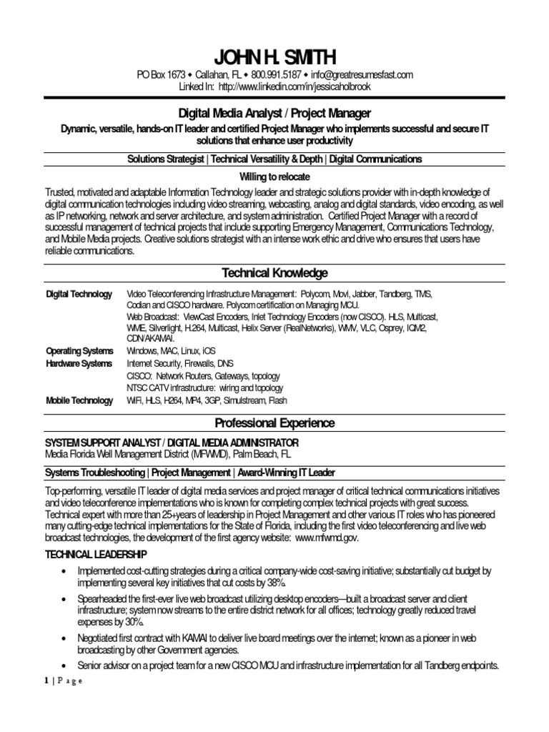 Digital Media Analyst - PM | PDF | Videoconferencing | Streaming Media