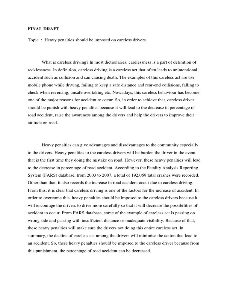 Essay on carelessness 05 picture